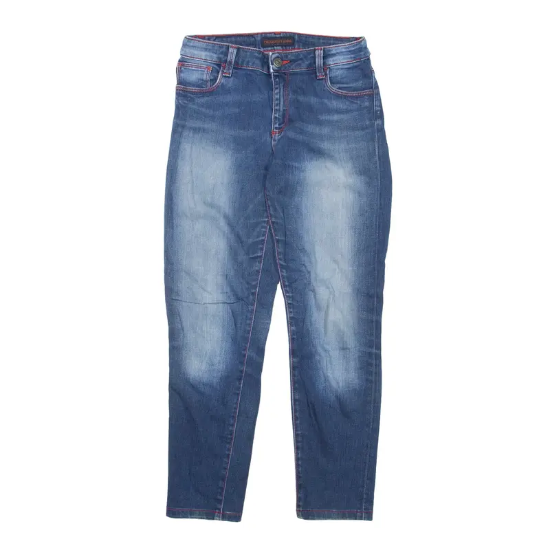 TRUSSARDI Jeans Blue Denim Slim Skinny Stone Wash Womens W26 L25