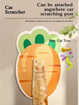 【Buy 1, Get Free Toy!】 Wall mounted cat scratch pad, Cat cat paw grinding tool,Cat Tree Tower, wear-resistant and scratch...