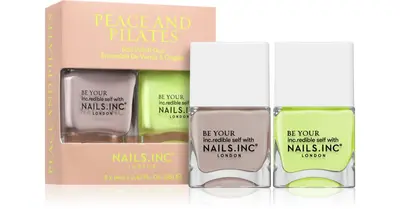 Nails Inc. Peace and Pilates Nail Polish Set Brook Street Long Lasting Nail Polish 14ml + Sunlight Square Long Lasting Nail P...