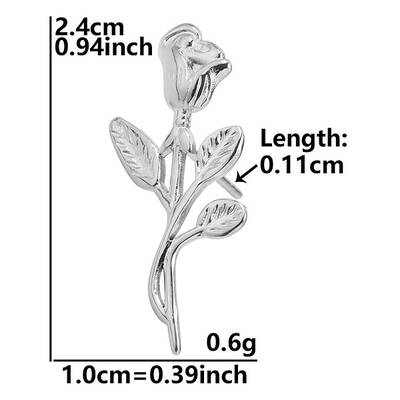 Non-Tarnish Fashion Leaf 304 Stainless Steel Stud Earrings for Women