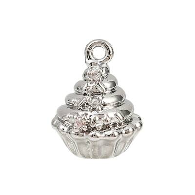 Brass Pave Clear Cubic Zirconia Pendants