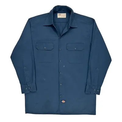 Dickies Shirt - Medium Blue Polyester Blend | Size: medium