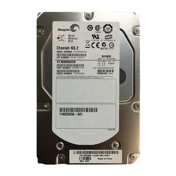 0F938P Dell 600GB 6Gb/s SAS 10000 2.5-Inch Hard Drive