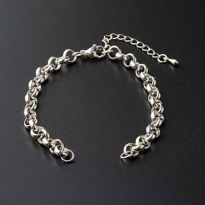 304 Stainless Steel Rolo Chain Bracelet