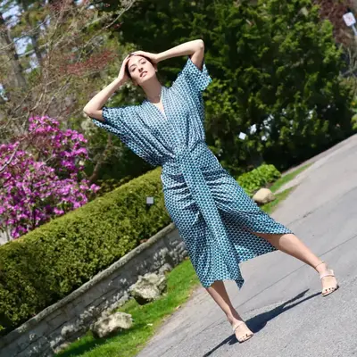 Halcyon Kimono Dress - Upcycled | Size: S/M | Color: Saturated
