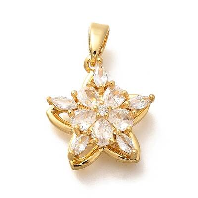 Brass Micro Pave Cubic Zirconia Pendents
