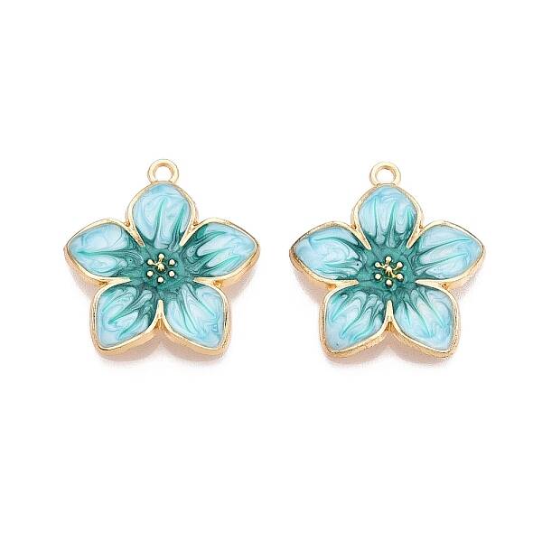 Rack Plating Alloy Enamel Pendants