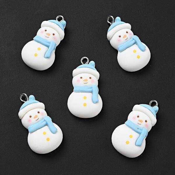 Christmas Opaque Resin Pendants