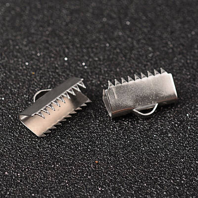Tarnish Resistant 304 Stainless Steel Ribbon Crimp Ends