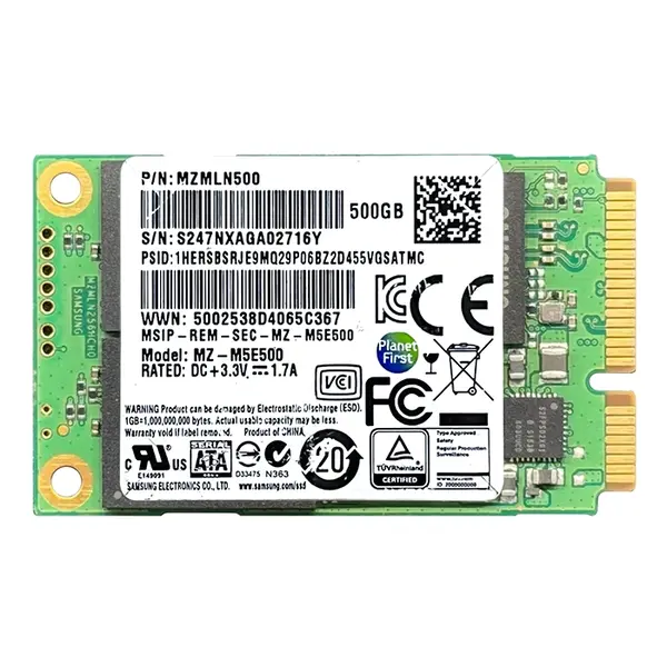 MZ-M5E500BW Samsung 850 EVO Series 500GB mSATA 6GB/s SATA 512MB Cache V-NAND Solid State Drive