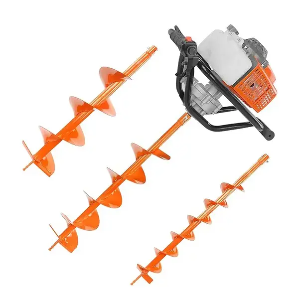 72CC 2-Stroke Gas Powered Earth Auger Post Fence Hole Digger + 4\