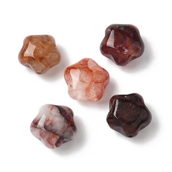 Natural Hematoid Quartz/Ferruginous Quartz Beads