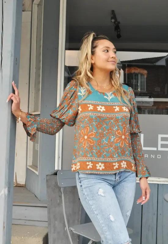 Sunflower Button Back Top - Wholesale - Upcycled - ***Available to order spring 2023*** | Size: S M L (2 2 2) | Color: Assort...