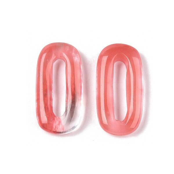 Cherry Quartz Glass Oval Pendants