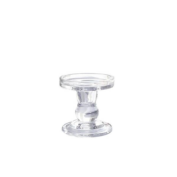 Glass Roman Pillar Candle Holders