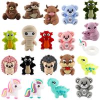 3D Animal Design Bead, 5 Counts Cute Cartoon Animal Bead, DIY Bead for Handmade Bead Pen, Keychain, Necklace Bracelet