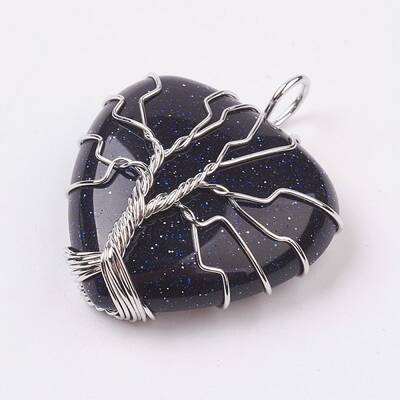 Synthetic Blue Goldstone Pendants