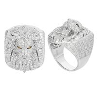 【#R398 】UCCIYO S925 Sterling Silver Synthetic Moissanite Ring for Women Men Hip Hop Jewelry Gift