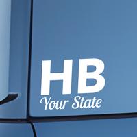 HB Holler Boy with Your State - Vinyl Decal for Cars, Trucks and More
