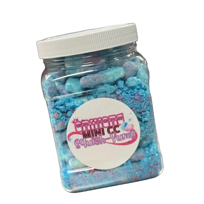 Queen Gringas Mini Cotton Candy or Tropical Squish Yums Candy - UK Origin Bonbon Chewy & Soft