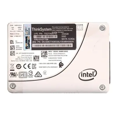 7SD7A05742 Lenovo 240GB Triple-Level Cell SATA 6Gb/s Hot Swappable 2.5-Inch Solid State Drive for ThinkSystem