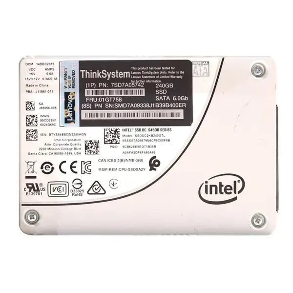 7SD7A05742 Lenovo 240GB Triple-Level Cell SATA 6Gb/s Hot Swappable 2.5-Inch Solid State Drive for ThinkSystem