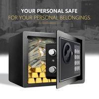 1pc Money Safe Box for Home with Sensor Light & Money Bag, Security Safe Box for Money Safe with Keys & Pass Code, Lock Box w...