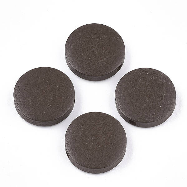 Painted Natural Wood Beads