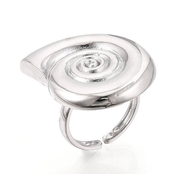 Brass Adjustable Open Cuff Rings for Women