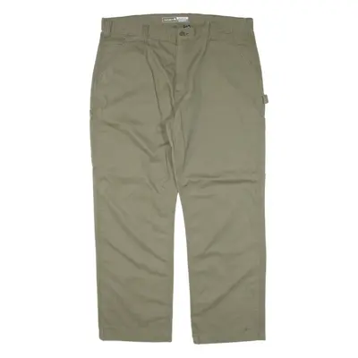CARHARTT Carpenter Workwear Mens Trousers Green Relaxed Straight W40 L30