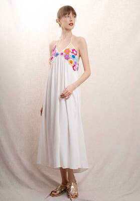 Dress Q058 Blanc | Color: BLANC | Size: S