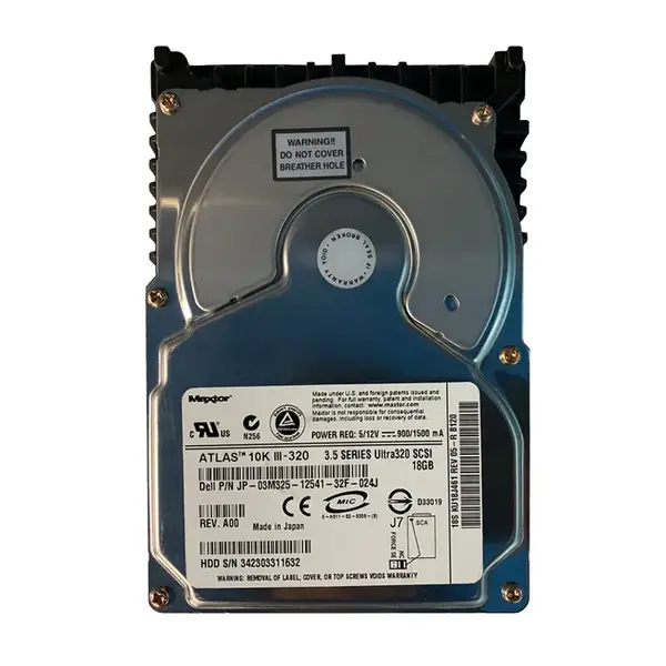 3M325 Dell 18GB Ultra-320 SCSI 10000 3.5-inch 8MB Hard Drive