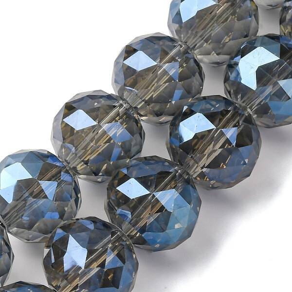 Transparent Electroplate Glass Beads Strands