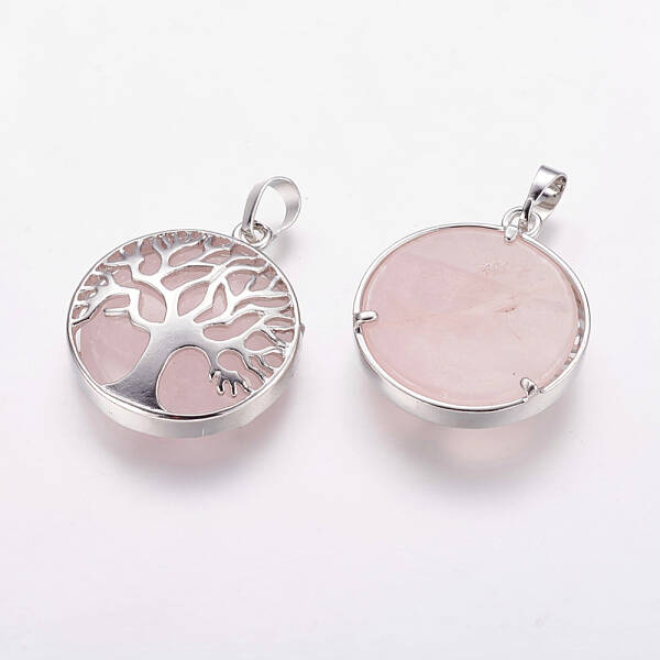 Natural Rose Quartz Pendants