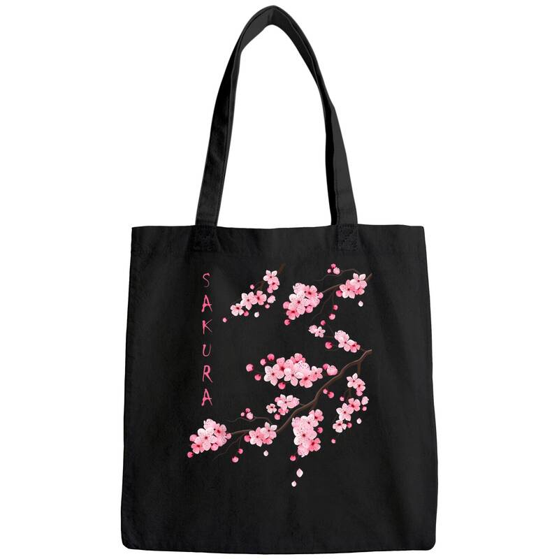 Vintage Sakura Cherry Blossom Japanese Graphical Art Tote Bag