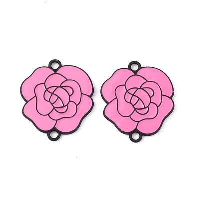 Spray Painted Alloy Connector Charms