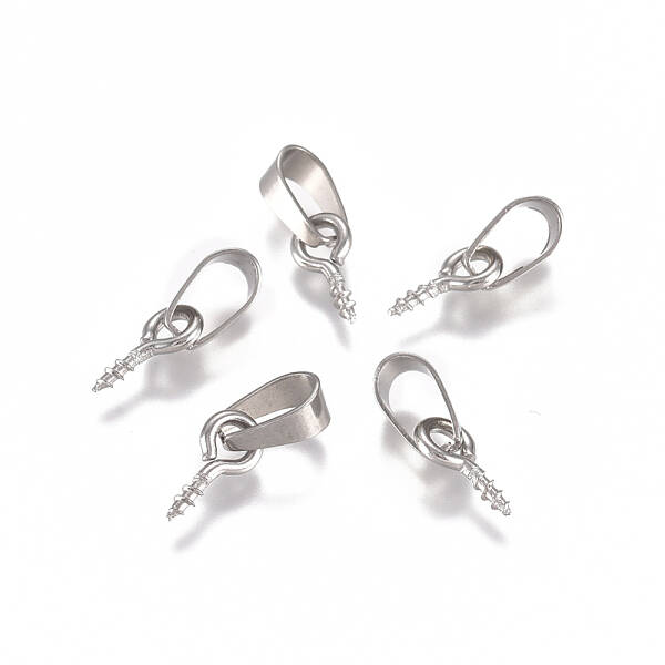 Tarnish Resistant 201 Stainless Steel Screw Eye Pin Peg Bails