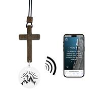Faithoo Day Bible Verse Car Rearview Hanging Cross Ornament,Car Rearview Mirror CrossPendant,Christian Accessories  NFC   mir...