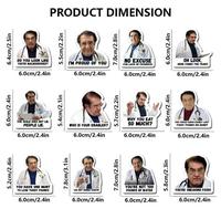 Doctor Phrase Pattern Magnet, 12pcs/ set Funny Fridge Magnet, Adults Inspirational Refrigerator Magnet for Diet Control