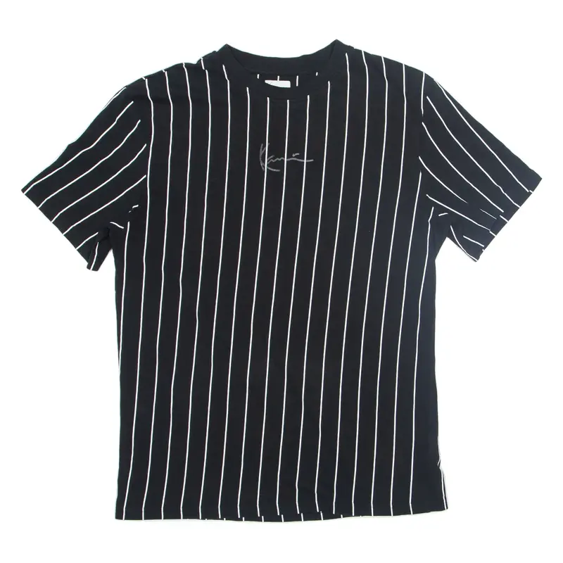 KARL KANI Striped T-Shirt Black Short Sleeve Mens S