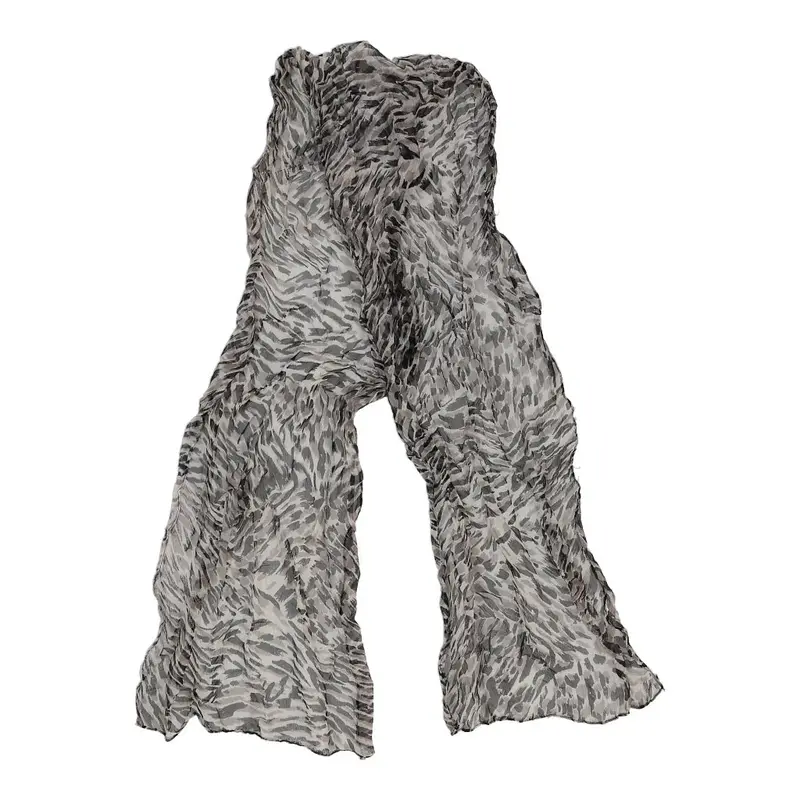 Unbranded Animal Print Scarf - No Size Grey Polyester