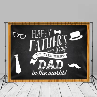 Wood Border Hat Ties Black Fathers Day Backdrop Diy - Aperturee