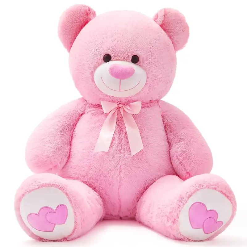 SNOWOLF 43 Giant Teddy Bear Big Stuffed Animal Bears with Red Love Heart Cuddly Soft Large Plush Toy for Kids Girlfriend Va...