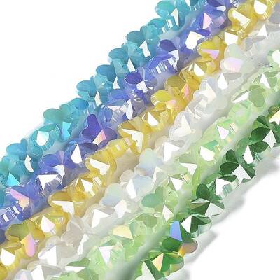 Electroplate Butterfly Glass Beads Strands