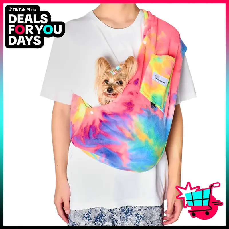 Yunpawpet Large Pet Sling Carrier - Handsfree Cat Sling Carrier Pouch for Chinchillas, Hedgehogs, Puppies, Sugar Gliders, Gui...