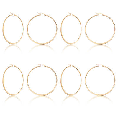 304 Stainless Steel Big Hoop Earrings