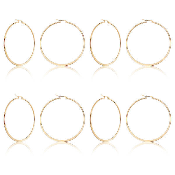 304 Stainless Steel Big Hoop Earrings