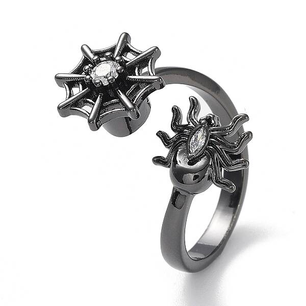 Rotating Clear Cubic Zirconia Cuff Rings