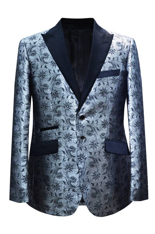 Paisley-400 Silver - Mens Wholesale Blazers