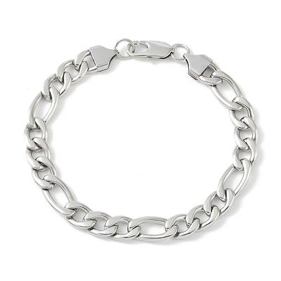 Non-Tarnish 201 Stainless Steel Figaro Chain Bracelets for Women Men